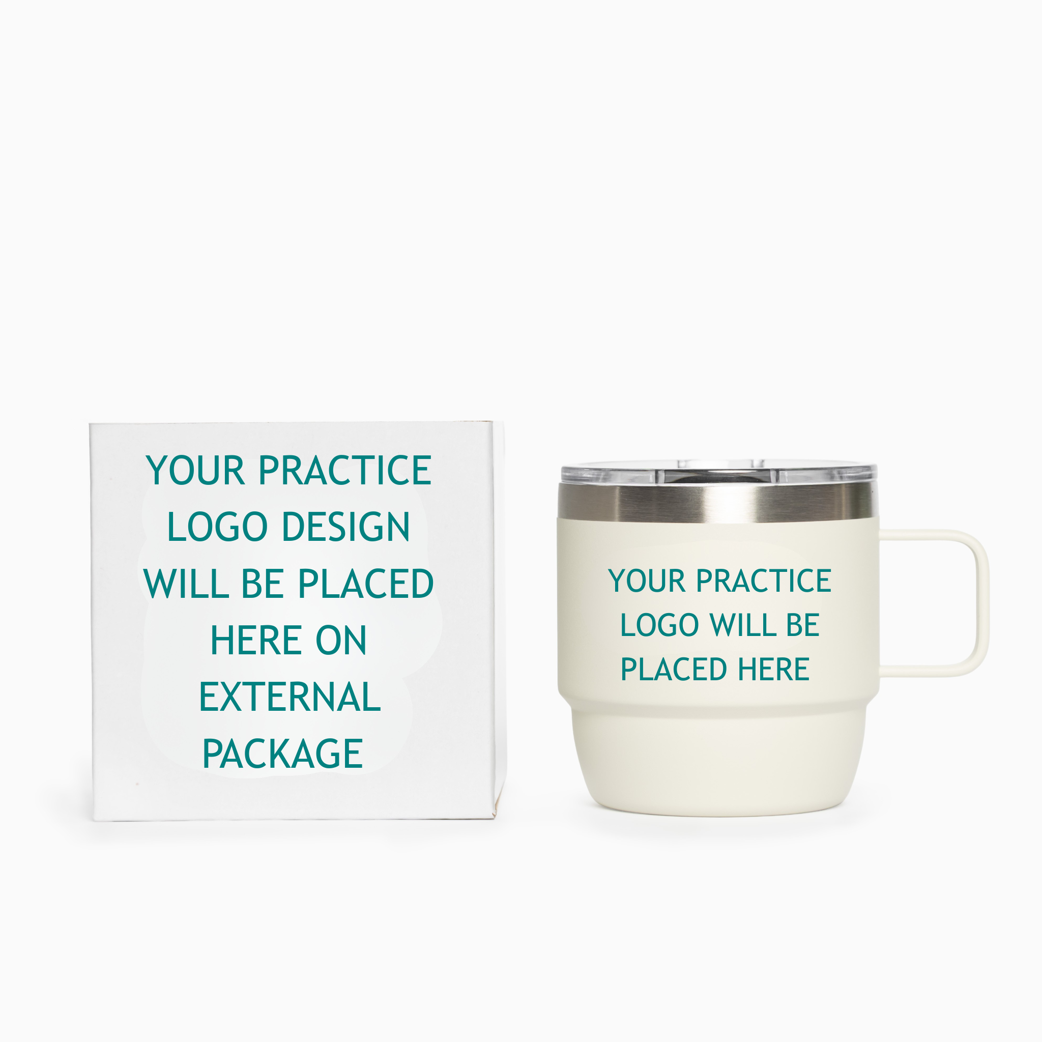 Practice Branded Re-Usable Coffee/Tea Cup - MOQ 500